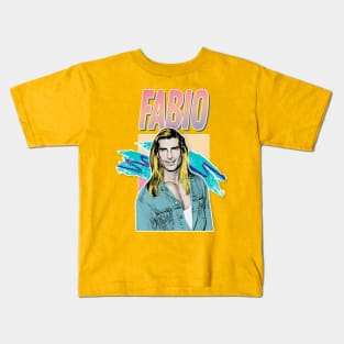 Fabio Aesthetic 90s Style Design Kids T-Shirt